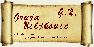 Gruja Miljković vizit kartica